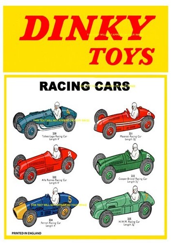 Dinky toys racing cars - toys,