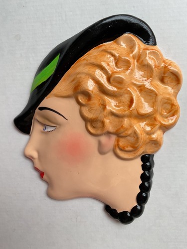 Art deco wall - head, /plaque