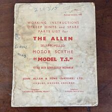 Vintage John Allen & Sons Cowley Oxford Motor Scythe Model T.S 1957 + Pricelist