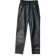 Peruzzi Leather Black Pants