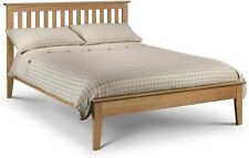 Julian Bowen Salerno Shaker Bed, Wood, Solid Oak, Double