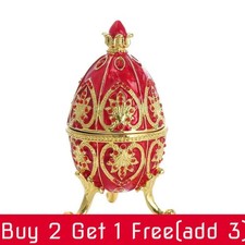 Antique Russian Faberge Pelican Egg Box With Alloy Material Home Office Decor