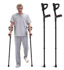 VEVOR Forearm Crutches for Adults – Folding, Height Adjustable, Aluminium (Pair)