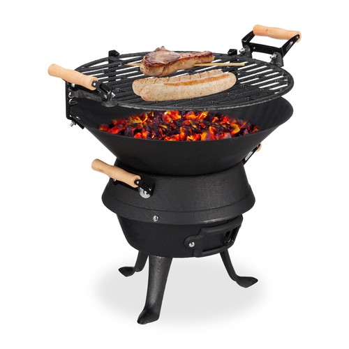 Cast iron bbq - , adjustable