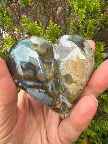 Ocean jasper crystal carved - ocean,