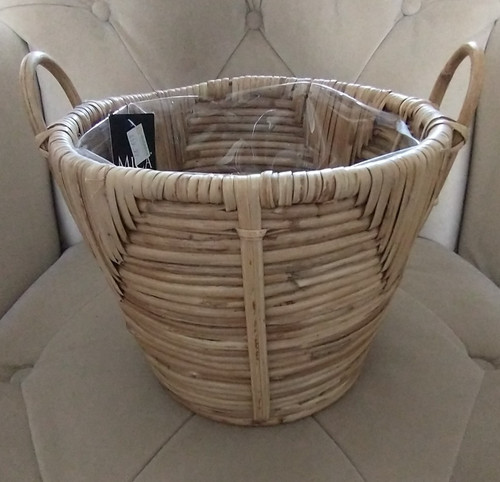 Woven bamboo lined basket for - bamboo,