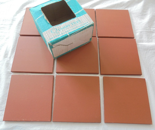 Old kitchen quarry tiles - quarry, 6x6"
