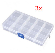 3x 15 Compartment Storage Box