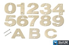 Stainless Steel Door Numbers - Modern House Address Numerals - 3-inch , 6-inch