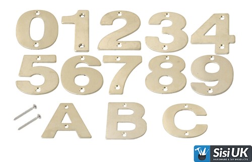 Stainless steel door numbers - stainless,