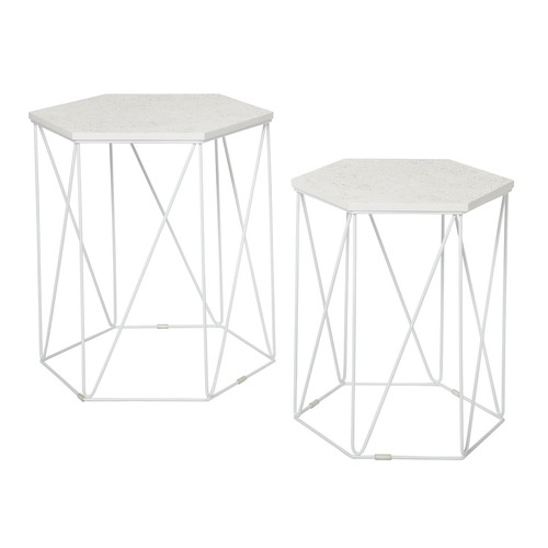 Side table white - table, marble
