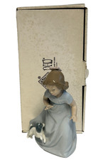 Nao Girl With Puppy Figurine Boxed