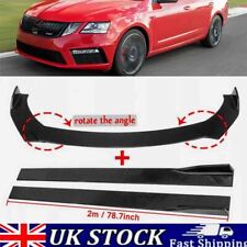 Front Bumper Lip Spoiler Splitter + Side Skirts For Skoda Octavia RS MK3 Fabia M