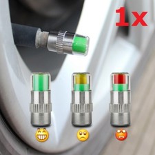 one CAR TYRE TIRE PRESSURE MONITOR VALVE AIR CAP SENSOR INDICATOR 3 COLOUR GUAGE