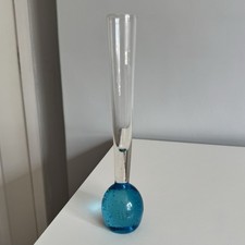 Blue Glass Bud Vase – Tall
