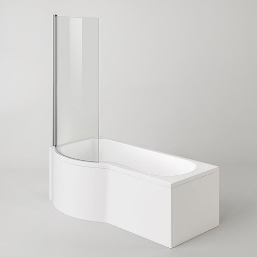 Straight bathtub with - bathtub, shower