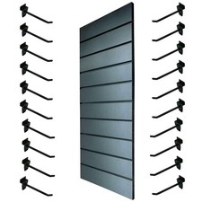 Slatwall Slim Panel 1000x40cm with 20 x Hooks Wall Shop Display (D17+DS57)
