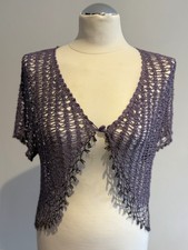 Crochet lace shrug with