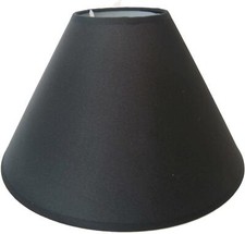 Black cotton coolie lampshade - cotton,