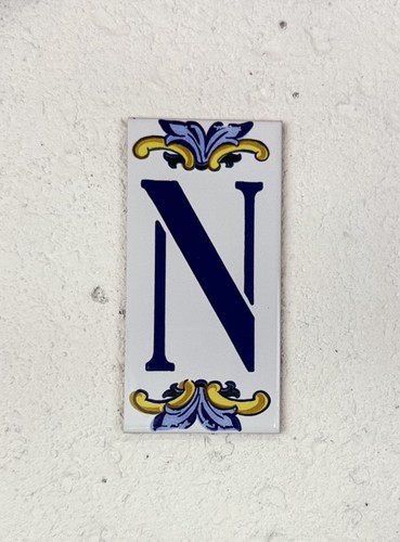 Vintage spanish ceramic letter - spanish,