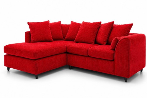 Seater red color chenille - red,