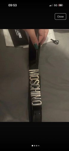 Moschino silver belt size - silver,