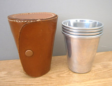 Vintage Metal Stirrup Cups x 4