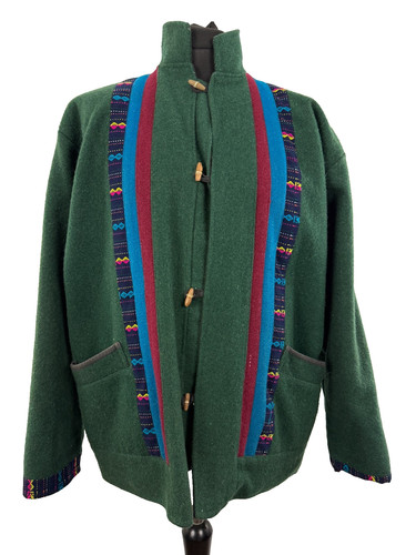Vintage green toggle jacket - vintage,