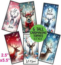 6 TALL Card Toppers CHRISTMAS