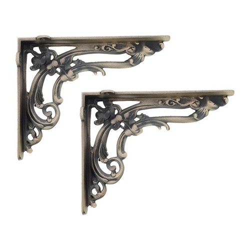 Shelf brackets pair pewter - shelf,