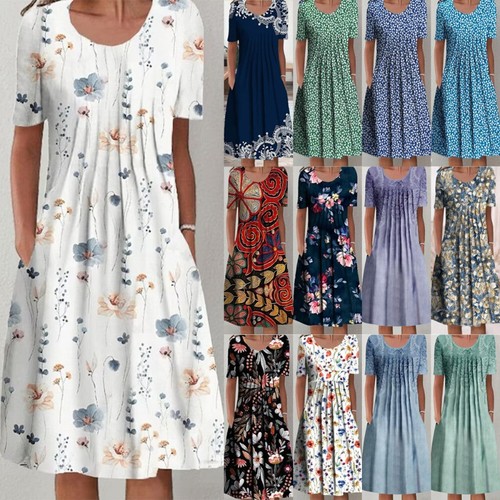 Womens short sleeve boho loose - womens,