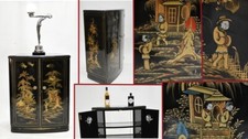 Art Deco Drinks Cabinet Lacquered Chinoiserie Cocktails