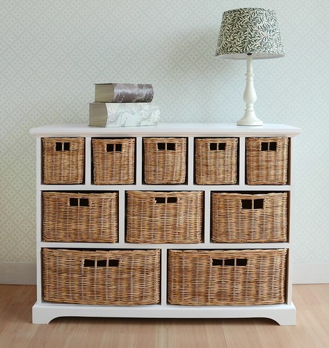 White chest drawers basket - white,