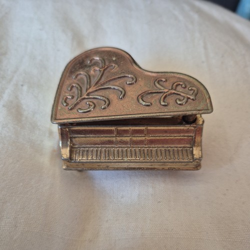 Small brass grand piano made - brass, piano,