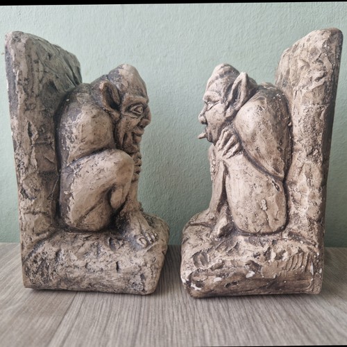 Gargoyle statue bookends - gargoyle,