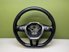 ❇️2013 VW GOLF MK7 FLAT BOTTOM BLACK LEATHER STEERING WHEEL DAMAGE 622995100A •3