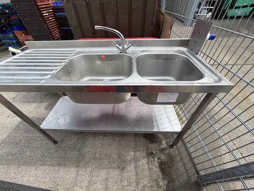 Stainless steel double sink - stainless,