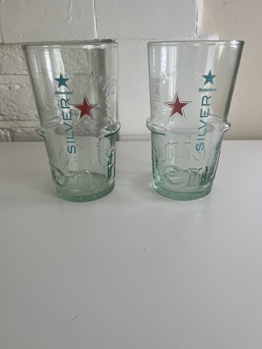 Heineken silver pint glasses - silver,