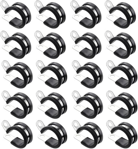 Rubber lined clips cable - rubber,