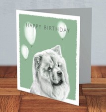 Chow Chow dog Birthday Card 15