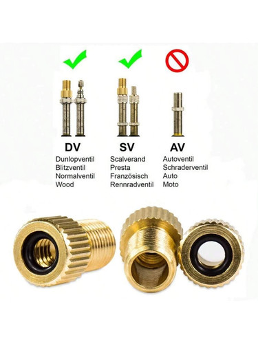 Brass adaptor presta to - 2,