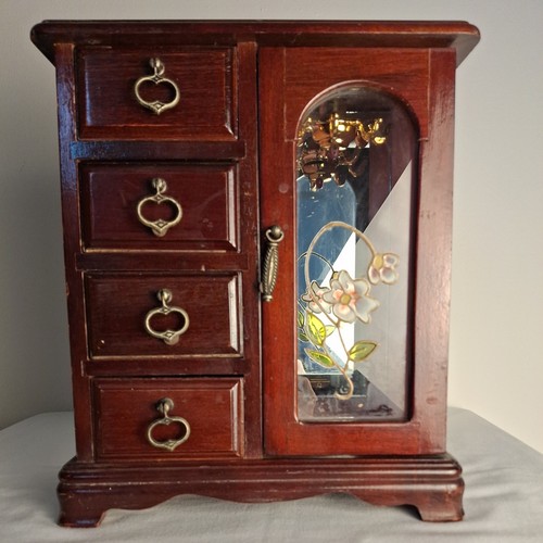 Wood jewelry cabinet - wood, w