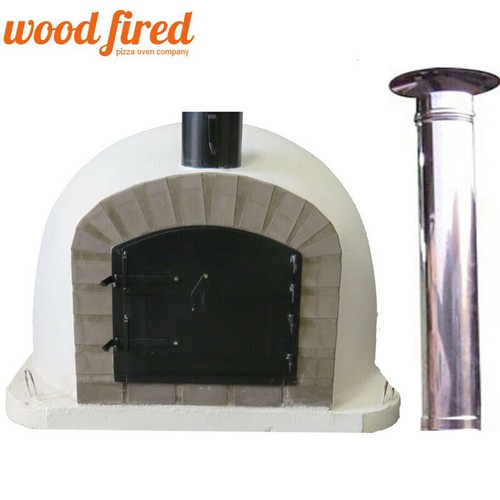 Outdoor wood fired pizza - fired, oven