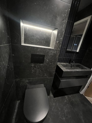 Slate wall hung basin - wall,