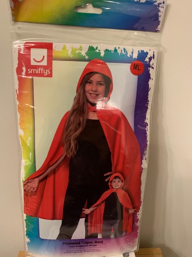 Smiffys red hooded cape riding - hooded,
