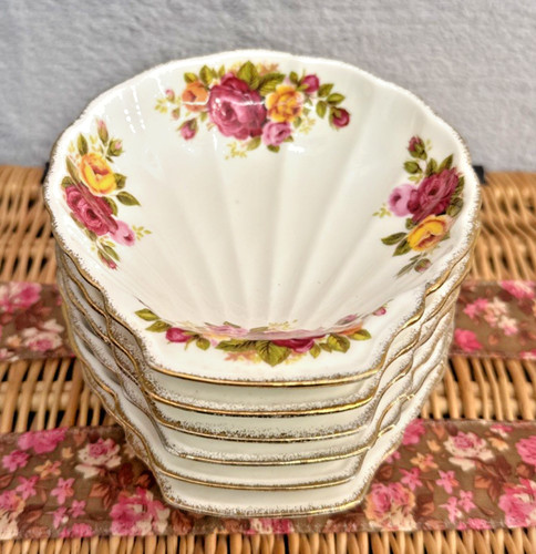 Set vintage cottage rose - set, 6