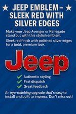Jeep Emblem In Red With Silver