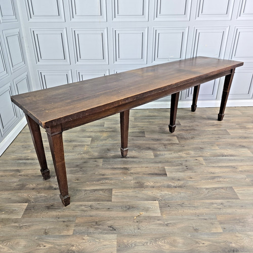 Antique oak refectory - antique, table
