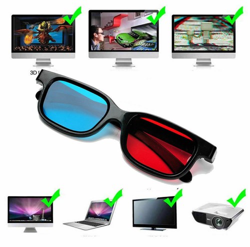 Red blue glasses black - glasses,