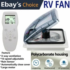 Roof Vent Fan Camper Van Motorhome Caravan Skylight Vent 10 Speed 400mm x 400mm
